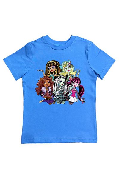 SEDİRLİ Tricou pentru copii de vară MONSTER HIGH - Bumbac pieptănat, imprimat