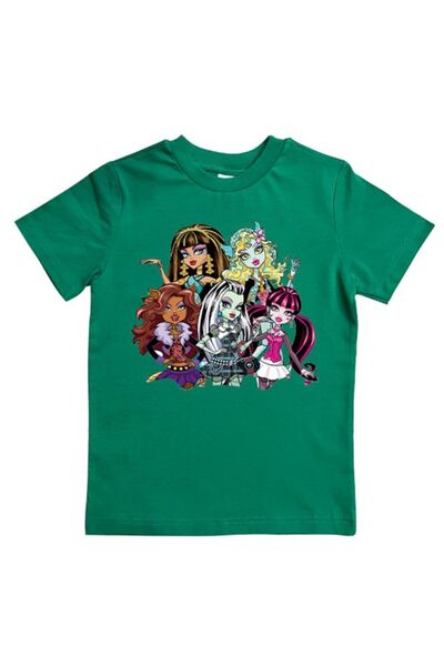SEDİRLİ MONSTER HIGH Letnja dečja majica - Pamuk komada Pamučni džersej, Štam...