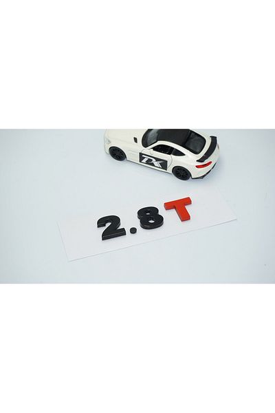 DK Tuning Logo negru roșu 2.8T Portbagaj compatibil cu Volkswagen