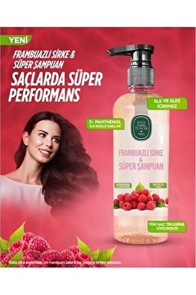 Eyüp Sabri Tuncer 500 ml Raspberry Vinegar and Super Shampoo