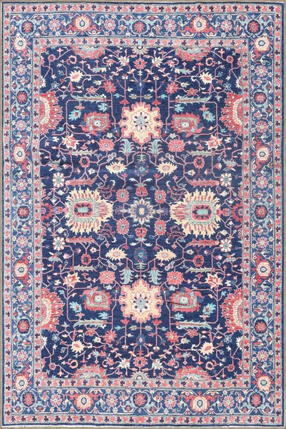Rugs Modern Halı سجادة قاعدة منسوجة منقوشة ذات طابع نباتي أرجواني وسجادة قابل...
