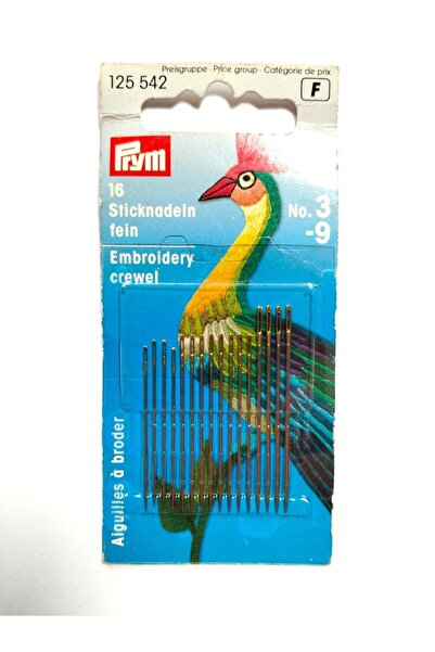 Prym طقم تطريز طويل رفيع رقم المجموعة3-9