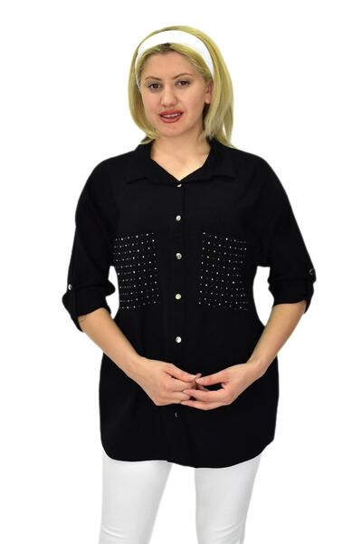 Woow Жіноча сорочка з каменем - Кишеня BGL-ST03699