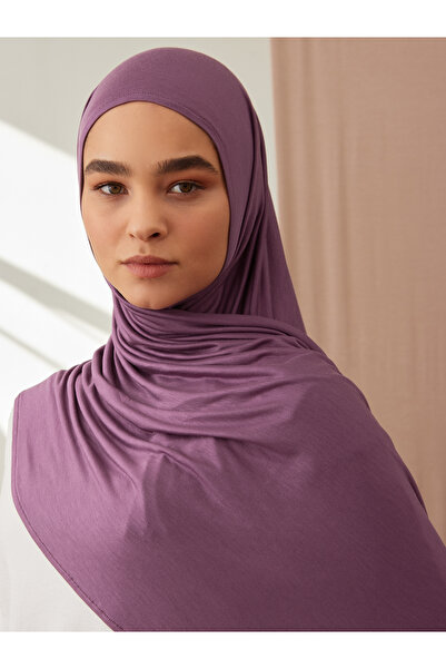 Femple Modest شال جيرسي عملي صغير فاخر |   اللون: الأوركيد |   مخيط الذقن |  ...