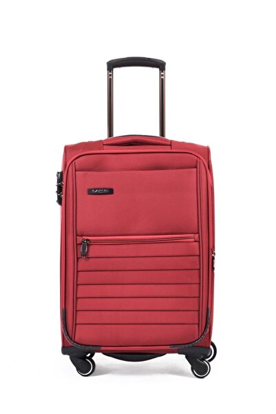 MÇS V102 Kumaş Lüx Kabin Boy Valiz Bordo
