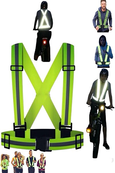 PADRİ سترة عاكسة للضوء - رؤية ليلية للدراجات النارية والدراجات الهوائية والسك...