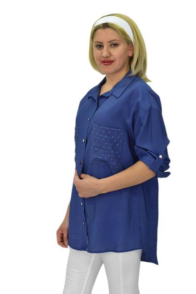 Woow Жіноча сорочка з каменем - Кишеня BGL-ST03699