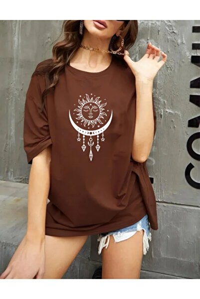 oneagılyazı oversized Μπλουζάκι Sun Design με τύπωμα