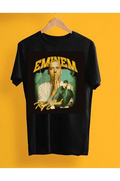 AEMİ Tricou unisex oversize din bumbac cu imprimeu Eminem