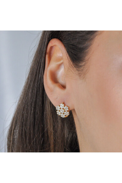 Burcu Kuyumculuk Kar Tanesi J Küpe