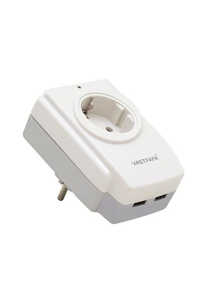 fpstarstore VASTFAFA SM-120U - مقبس واحد مع مخرج 2xUSB وتجفيف التيار (16A-3680W)