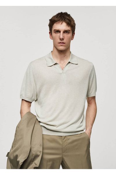 MANGO Man Kurzärmliges Strick-Poloshirt