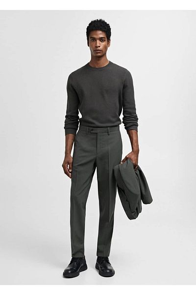 MANGO Man Slim Fit Wool Trousers