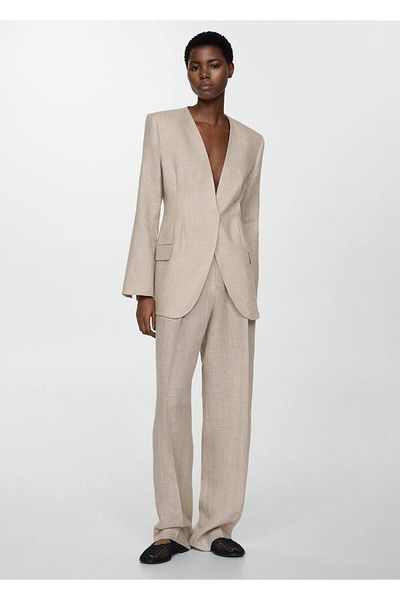MANGO Woman Bunda Blazer ze 100% lnu