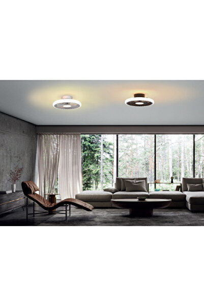 FUJİLED Fujiled Uzaktan Kumandalı Led'li Tavan Vantilatörü Motor Dc 30w Led 55w 2700k-5000k Siyah