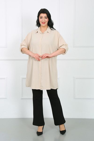 By Alba Collection تونيك قماش دبي إكرو مقاس كبير