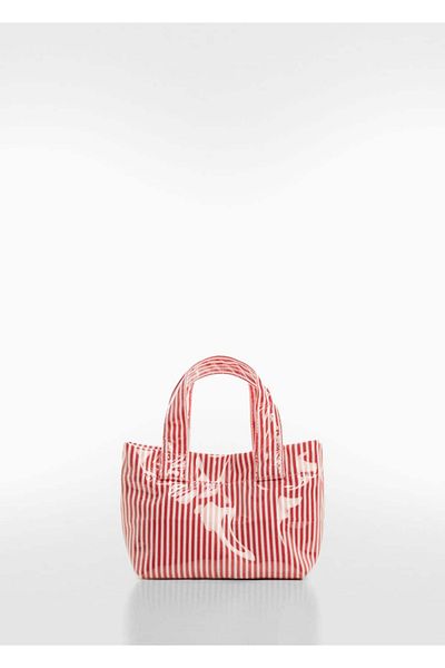 MANGO Woman Gestreifte Handtasche