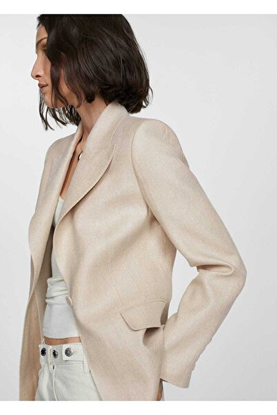 MANGO Woman %100 keten kumaş ceket