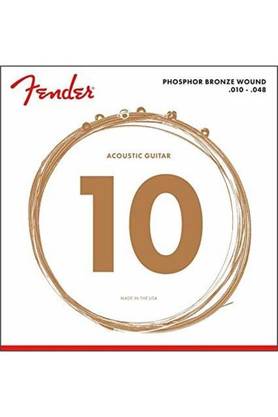 FENDER 10-48 Phosphor Bronze Acoustic Guitar String - 60xl