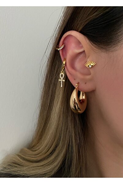 Okkostore Kadın Bombeli Küpe Çifti