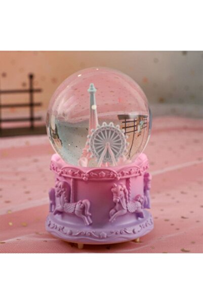 hediyesahibi Eyfel Kulesi Işıklı Müzikli Püskürtmeli Büyük Boy Kar Küresi