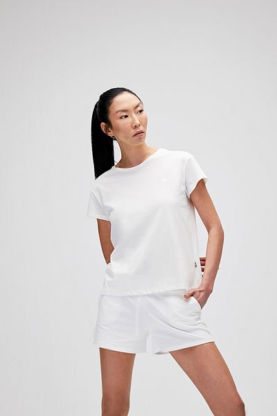 Bad Bear Violet O-neck T-shirt Off-white White Basic Women's T-shirt
