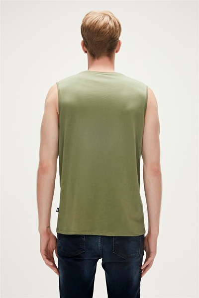 Bad Bear Monstera Tank-top Thyme Yeşil Desenli Erkek Atlet
