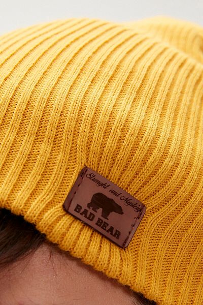 Bad Bear Cure Unisex Mustard Beanie.
