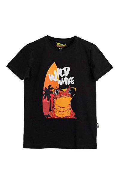 Bad Bear تي شيرت أطفال مطبوع باللون الأسود