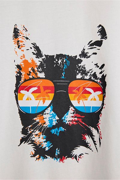 Bad Bear Manx White Printed Children's T-Shirt