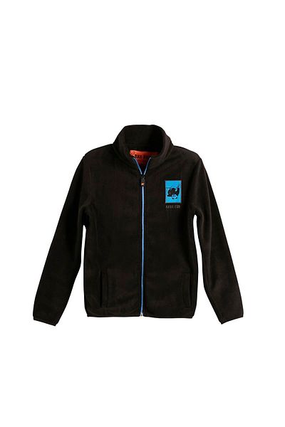 Bad Bear Fun Full-Zip Kids Black Zippered Children's Fleece Sweatshirt