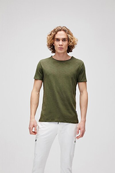 Bad Bear O-neck T-shirt Khaki Green Basic Men's T-Shirt