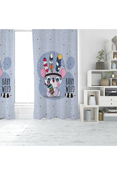 EVSEHOMES CURTINA DE FOND CU O ARIPI DE IMPRIMARE DIGITALĂ MOUSE DRĂGĂ