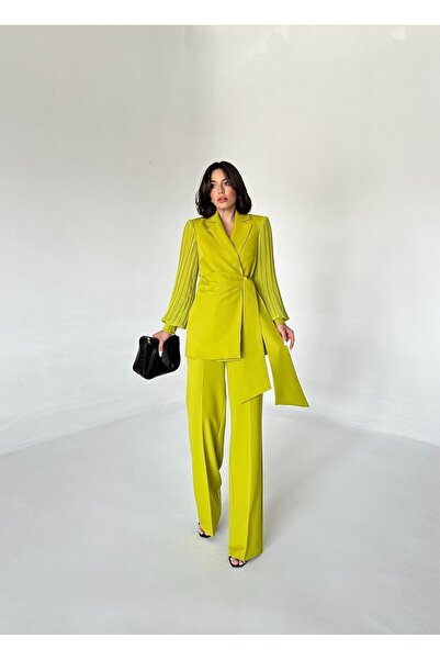 Vuntal BUTİK Two Piece Chiffon Sleeve Suit Set