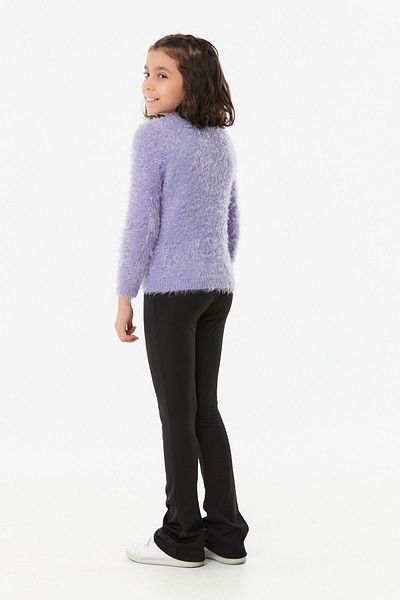 Fulla Moda Bearded Stand Collar Girl's Sweater
