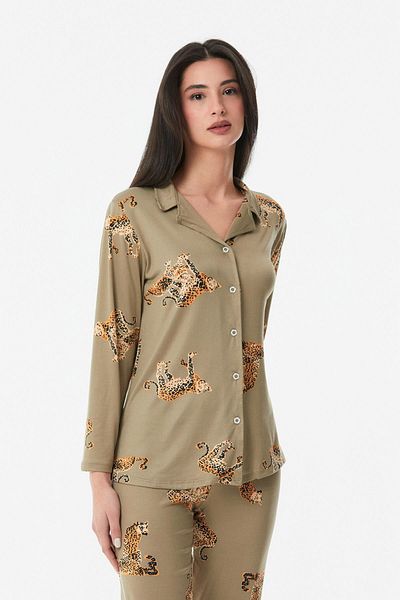 Fulla Moda Leopard Printed Pajama Set