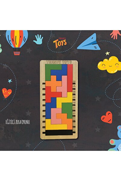 Trendy Toys Eğitici Zeka Mantık Ve Strateji Oyunu Ahşap Kademeli Tetris