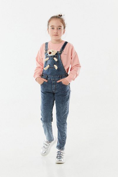 Fulla Moda Papuci pentru fetiță din denim cu ursuleț de pluș