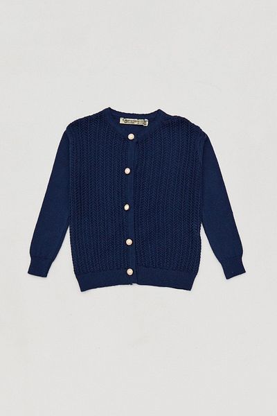Fulla Moda Buttoned Girl's Cardigan