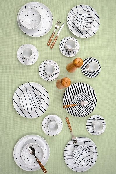 Porland 6-Person Sidereal Cake and Coffee Treat Set - 24 Pieces