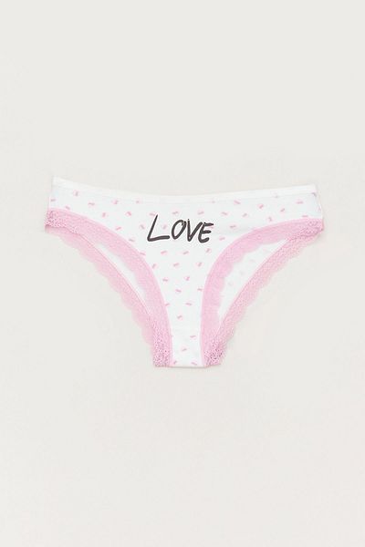 Fulla Moda Heart Printed Lace Panties