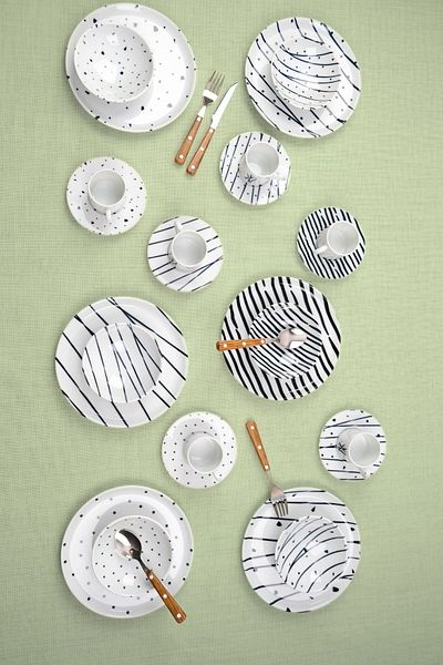 Porland 6-Person Sidereal Cake and Coffee Treat Set - 24 Pieces