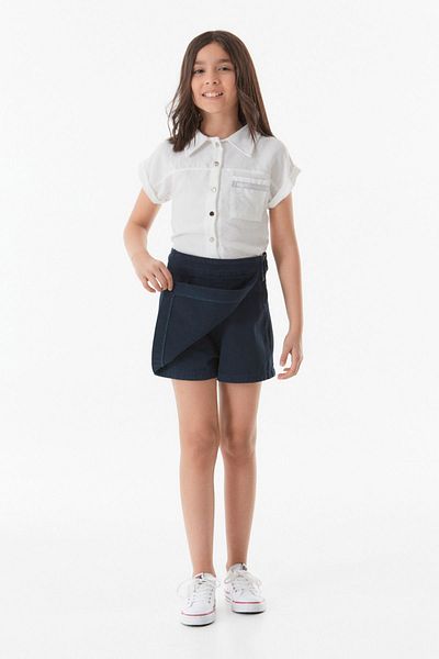 Fulla Moda Girl's Skirt with Zippered Waist Shorts