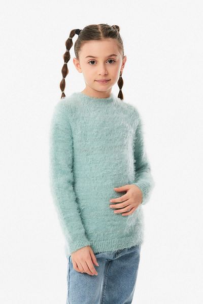 Fulla Moda Bearded Stand Collar Girl's Sweater