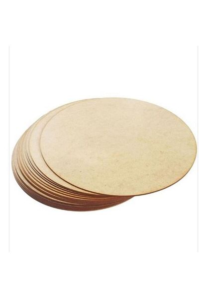 Sözen Home Design Mdf 35 cm Διάμετρος 4 Τεμάχια --3mm Πάχος Ακατέργαστο Mdf