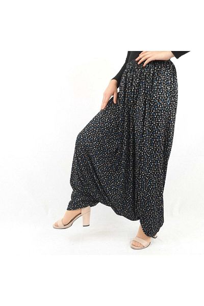 ÖZÖZKANLAR Floral Local Violet Bottom Mesh Shalwar Color-2