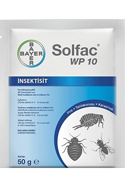 Bayer Solfac Wp 10 Pire Ilacı 50 Gr