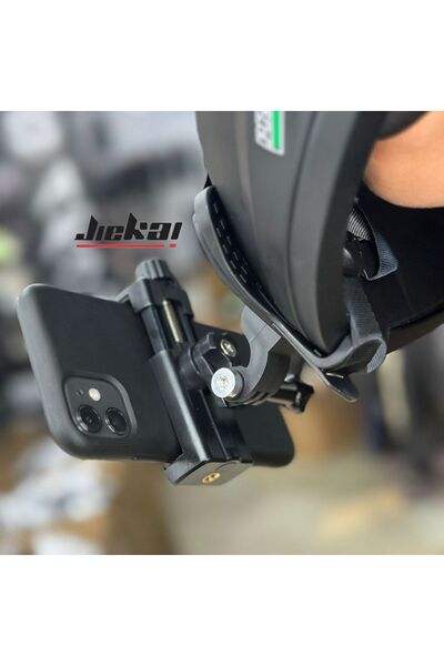 JİEKAİ Jiekai Hk-04 Kask Telefon Aparatı Kask Çene Aparatı Kasktelefon Tutucu Vlog Çekim Aparatı
