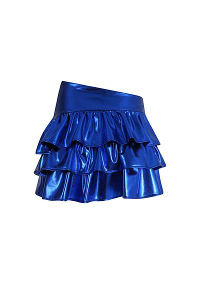La Sarta Fusta scurtă albastră Shiny Saks - DOLCE cu volane