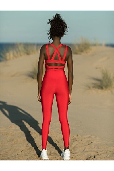 lismina Kırmızı Kalın Biyeli Spor Büstiyer ( Sporcu Sütyeni )